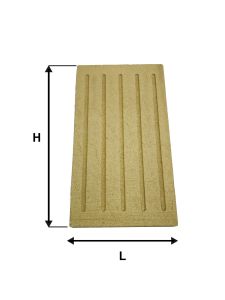 VERMICULITE FRONT SCREEN FOR COMBUSTION CHAMBER